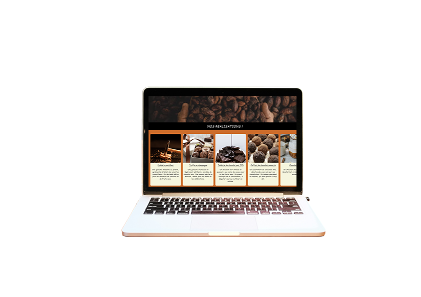 c'est une image de ma 1ère page de mon site palais de chocolat